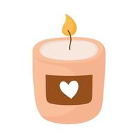 Candle with flame vector