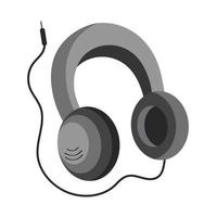 icono de auriculares de música vector