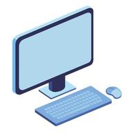 desktop computer device vector