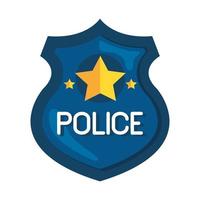 insignia del escudo de la policía vector