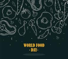 World food day icons vector