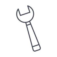 icono de llave de construcción vector