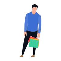 Shopping Boy Concepts vector