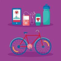 five health app icons vector