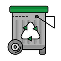 waste bin recycle vector