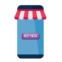 smartphone with buy button vector