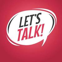 let's talk cartoon speech bubble. vector