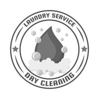 dry cleaning stamp vector