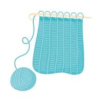 knitting with needles vector