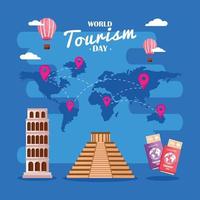 tourism day poster vector