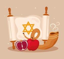 jewish card vector