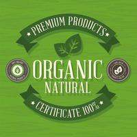 organic and natural products vector