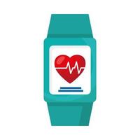 smartwatch with cardiology app vector