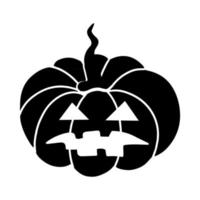 Black creepy  pumpkin vector