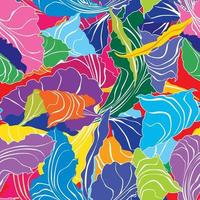 Floral petal artistic background. Abstract swirl line pattern vector