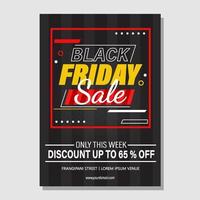 Black Friday Poster Flat Design vector