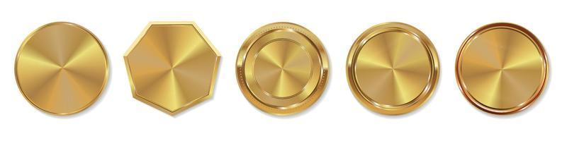 Vector Badges of Gold Seal Set