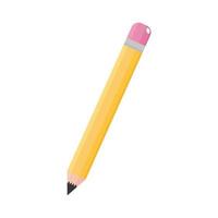 pencil with rubber vector