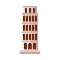 pisa tower landmark vector