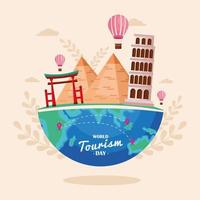 world tourism day poster vector