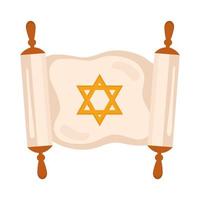 jewish roll patchment vector