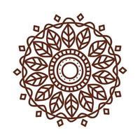 bronce decorativo mandala vector