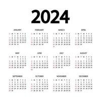 Calendar 2024 Vector Art, Icons, and Graphics for Free Download