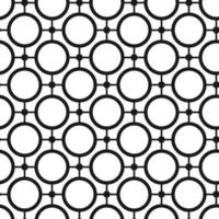 Abstract geometric seamless pattern. Black and white style pattern with circle and line. vector