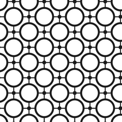 Abstract geometric seamless pattern. Black and white style pattern with circle and line.