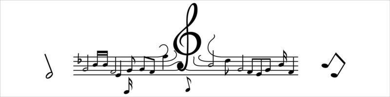 music notes background vector