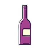 bottle of wine icon vector