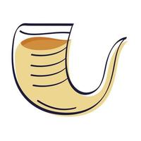 shofar jewish horn icon vector