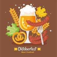 cartel de celebración del oktoberfest vector