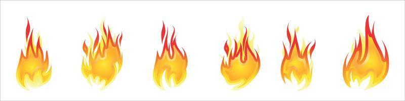 Collection of fire icons vector