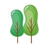 two trees forest vector