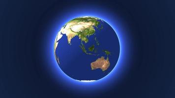 Earth's rotation Loop.3d animation video