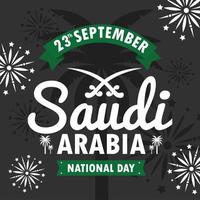 saudi arabia celebration card vector