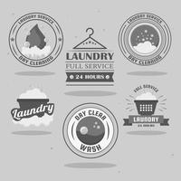 Laundry labes stamps vector