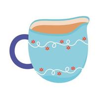 icono de taza azul vector