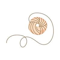 clew of wool for knitting vector