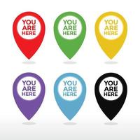 You are here map pointer icon. vector