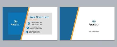 Modern Luxury Business Card, Corporate Business Card Template Design. vector