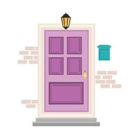 purple front door vector