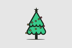 Ilustración de vector de decoración de árbol de navidad