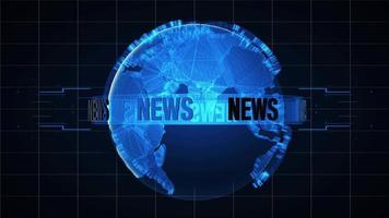 Loop de fundo de notícias do mundo 3D