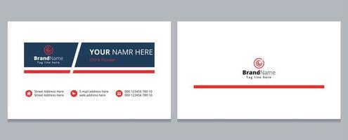 tarjeta de visita de lujo moderna, diseño de plantilla de tarjeta de visita corporativa. vector