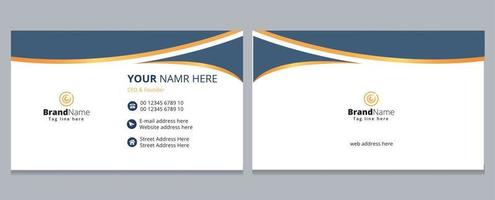 Modern Luxury Business Card, Corporate Business Card Template Design. vector