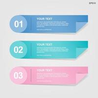 Banner paper tag for business template background. Vector. vector