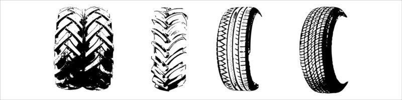 rueda y neumático vector
