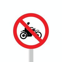 las motocicletas están prohibidas vector